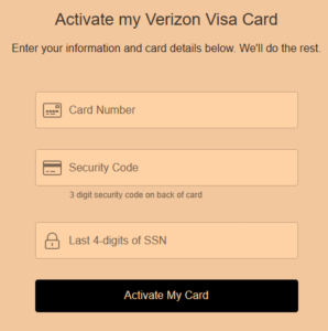 verizon visa card.syf/activate